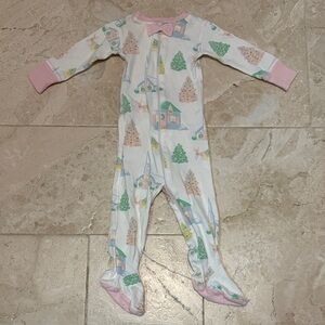 The Beaufort Bonnet Company Pink and Cream Baby Pajamas